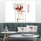Designart - Red Wine on White Background - Contemporary Canvas Art Print